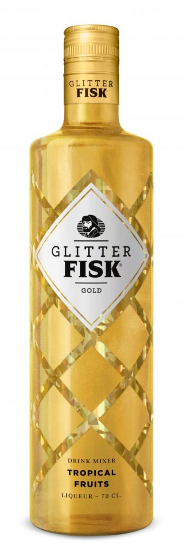 Fisk Glitter Gold